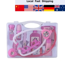 10 шт./компл. дети претендует доктор медсестра игрушки Наборы Портативный чемодан Медицинские Комплект игры медицинских учебных игрушки ролевые игры