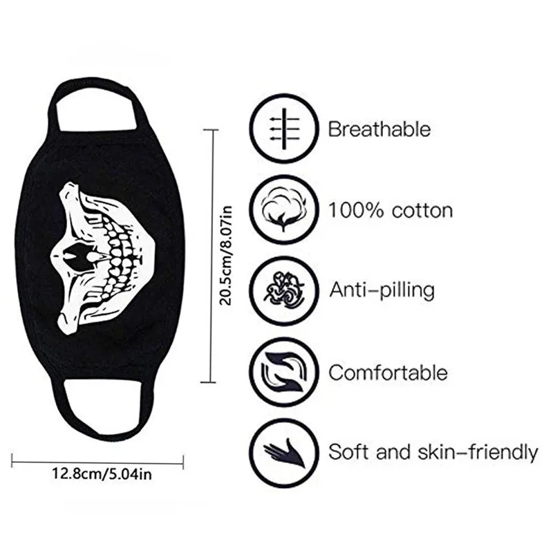 Светящаяся маска для рта, маска от пыли, три слоя, черная, аниме, хлопок, АИО и Тео, маска для детей, мужчин, женщин