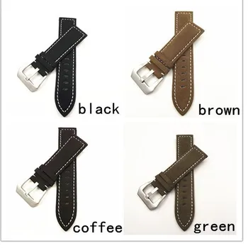

1PCS 18MM 20MM 22MM 24MM PU leather sand leather Imitation leather Watch band watch strap man watch straps A002