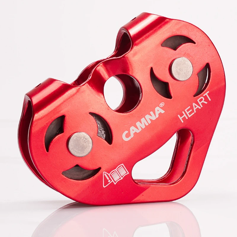 Outdoor climbing rock climbing cable rope pulley/aerial /hoisting heart-shaped/double-axis double pulley group CE certif Outdoor climbing rock climbing cable rope pulley/aerial /hoisting heart-shaped/double-axis double pulley group CE certif