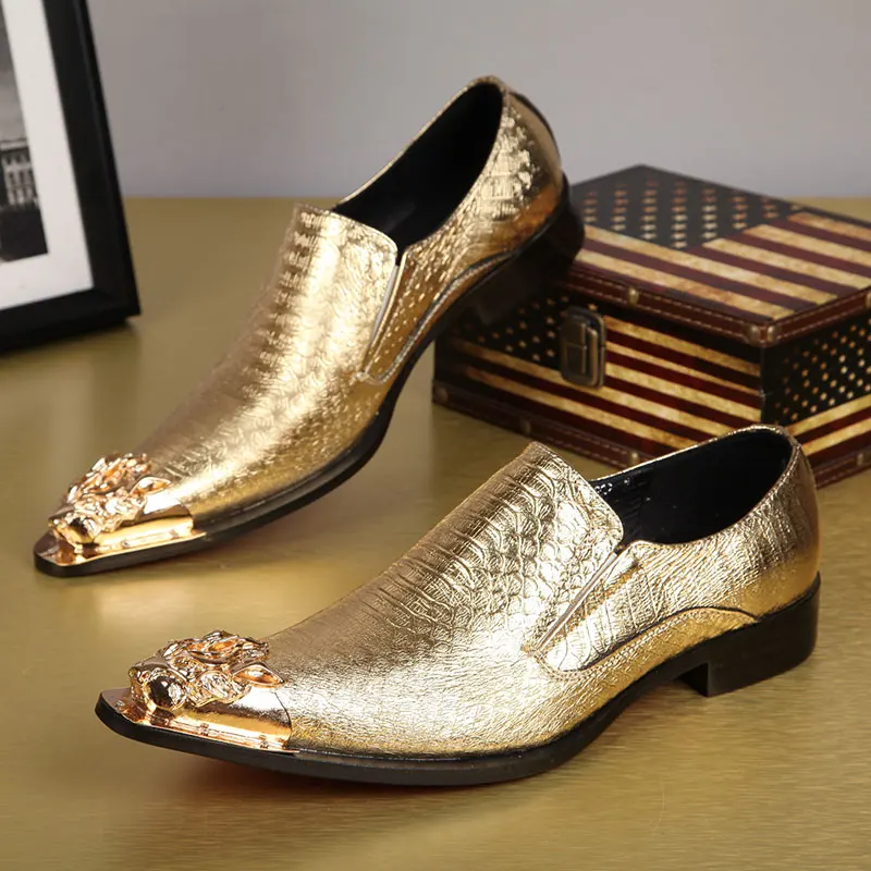 Popular Gold Dress Shoes Men-Buy Cheap Gold Dress Shoes Men lots from ...