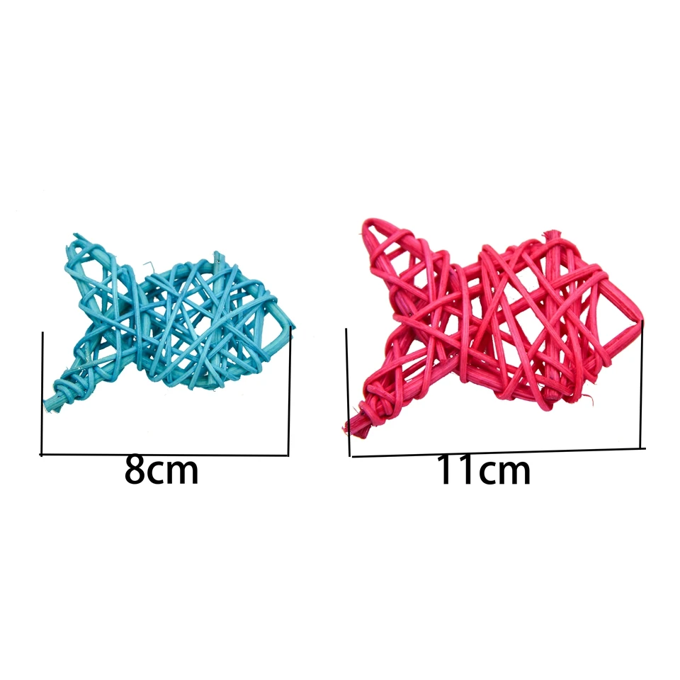 10 шт. 8/11 см милые Ротанговые рыбы сепактакрау для рождества/подарок на день рождения и для дома Свадебная вечеринка украшения «сделай сам» Украшения ротанговая Пальма клубок