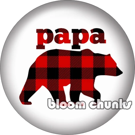 Плед mama papa grandma little bear Круглый Фото стеклянный кабошон демонстрационная плоская задняя часть делая Результаты 12 мм/18 мм/20 мм/25 мм TL1249 - Цвет: B2113