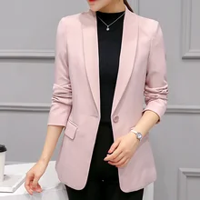 Blazer Feminino Direct Selling Full Solid No Blaser Blazer Women 2017 New Fashion Small Suit Leisure Jacket Sleeved All-match
