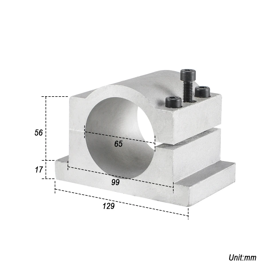 CNC шпиндель зажим Кронштейн 65 мм Монтажный кронштейн держатель с винтами для 800 Вт 1.5кВт станок мотор шпинделя