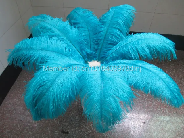 10 шт. 10-12 дюймов(25-30 см) красивые высококачественные небесно-голубые страусиные перья Свадебные украшения