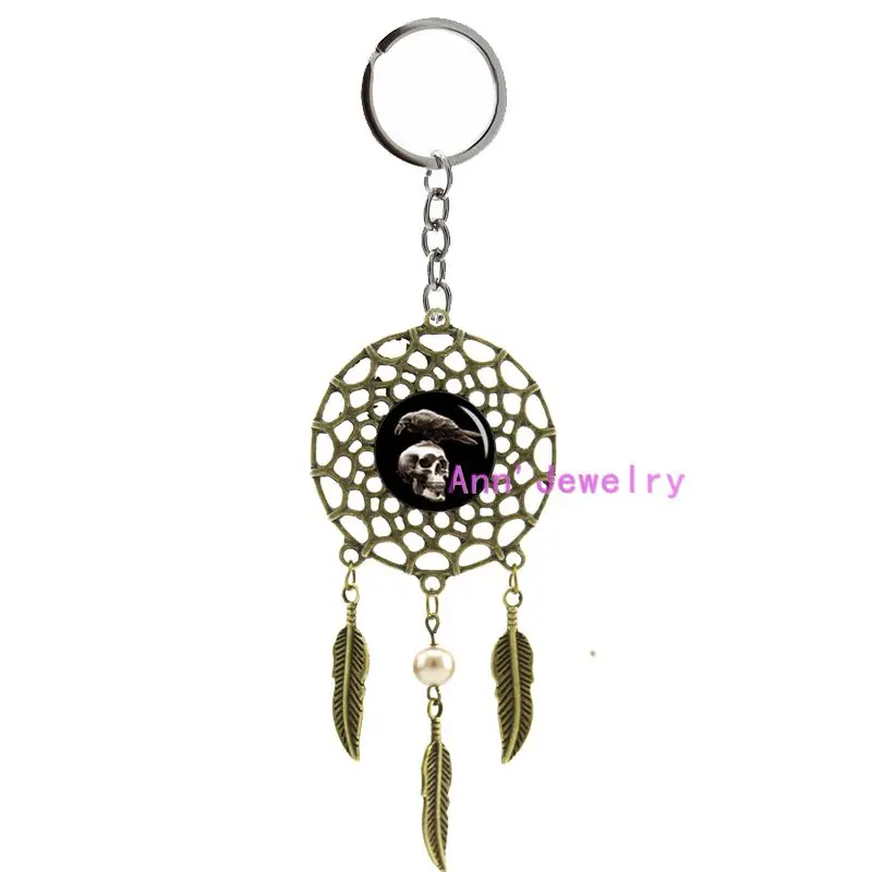 357 Day of Dead Keyring personalized dream catcher skull