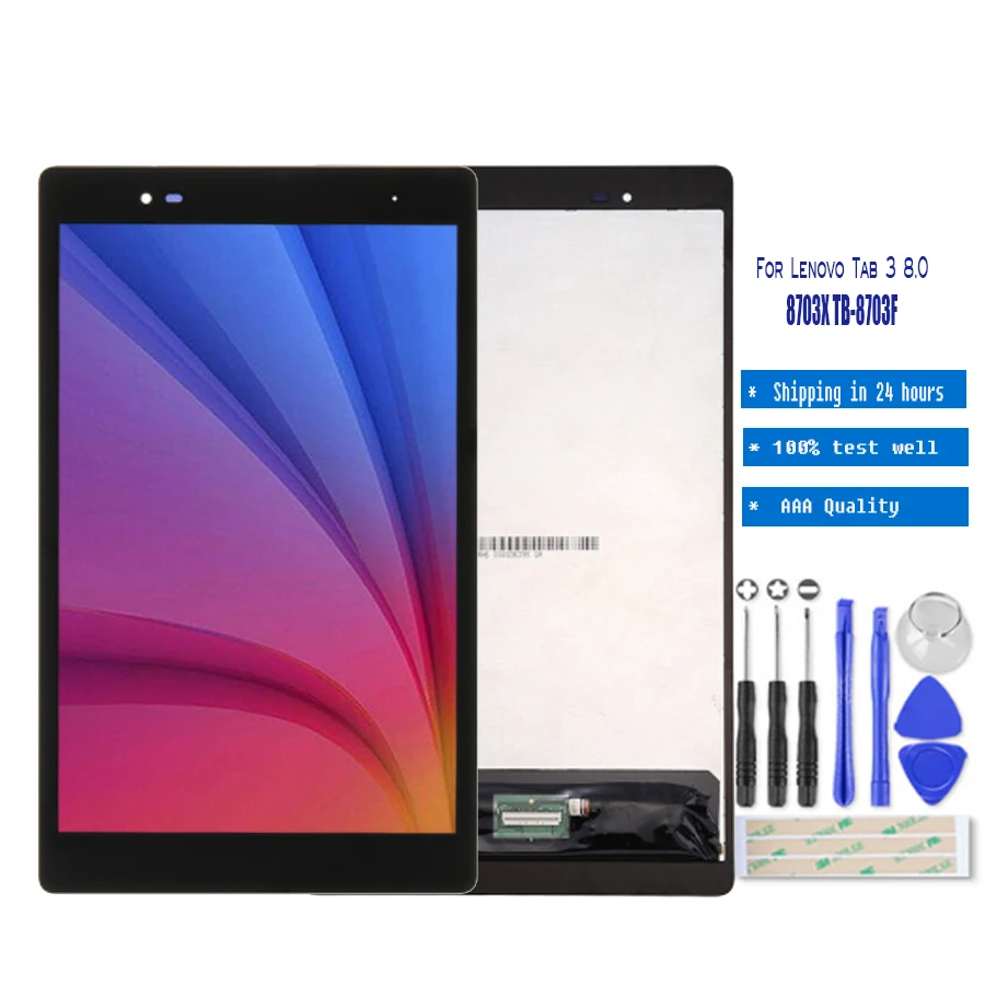 Для lenovo Tab3 8 Plus Tab3 P8 TB-8703F TB-8703N TB-8703 сенсорный экран дигитайзер+ ЖК-дисплей запасные части для сборки