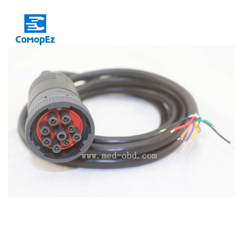 

J1939 Cable 6ft 9pin to Open End J1939 Connector 9pins Wired Female 9pin Truck Diagnostic Port Adaptor