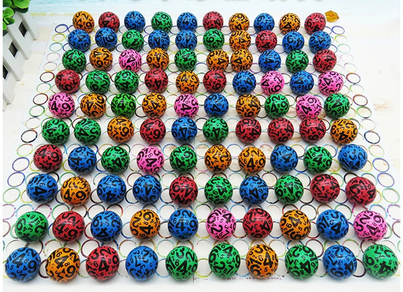 100 шт. детская игрушка мяч Цветной прыгающий мяч резиновый Открытый игрушки ребенка спортивные игры эластичные номер жонглирование прыжки
