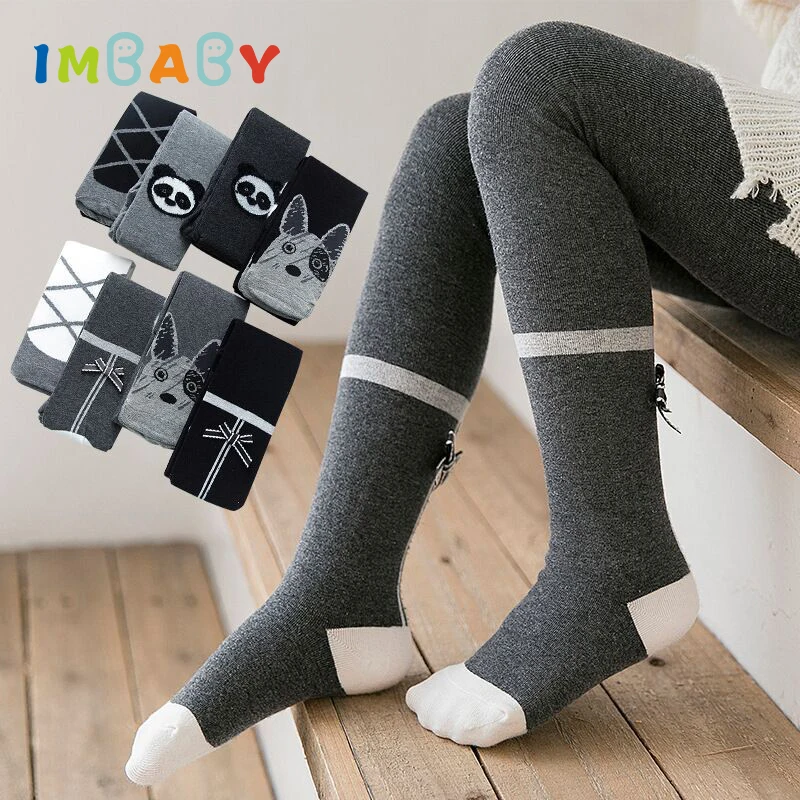 IMBABY/колготки для девочек зимние колготки детские теплые хлопковые чулки с