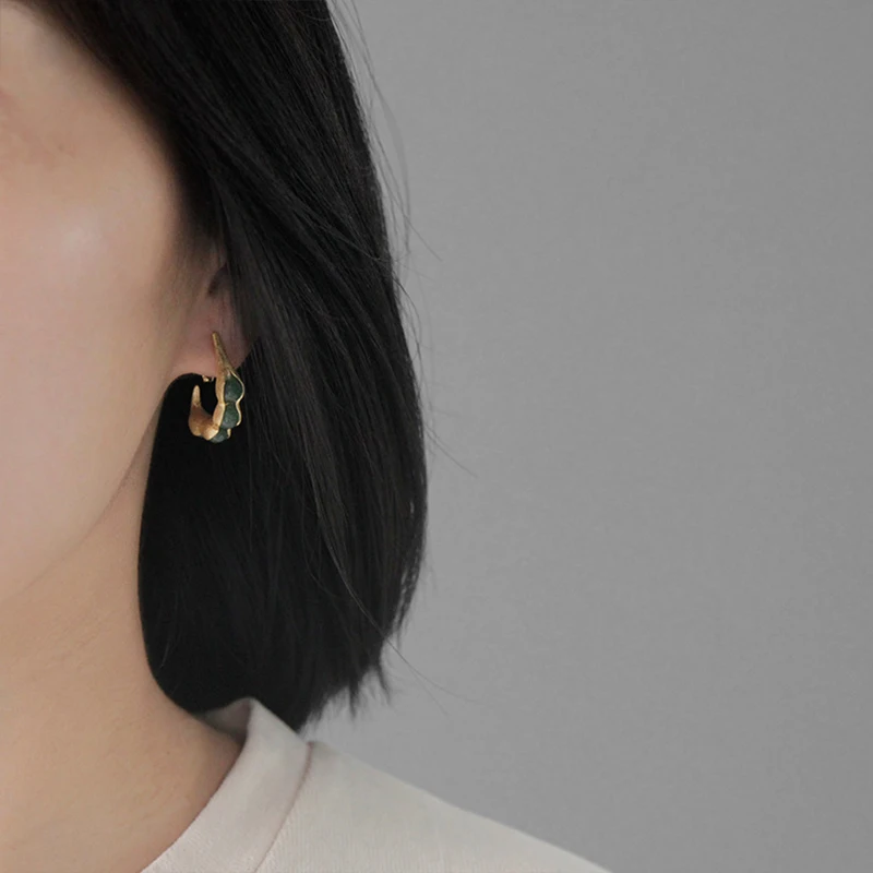 Tanie Lotus Fun prawdziwe 925 srebro kolczyki Handmade Fine Jewelry naturalne kamienie szlachetne kreatywne strąki grochu Drop kolczyki dla kobiet