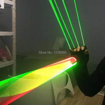 

Party performance wears dj laser gloves swirl lighted gloves green laser beams bar dance costumes luminous glowing props