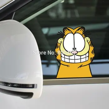 

10 x Car Styling Funny Garfield Laughing Cat Design Decal Motorcycle Decoration for Tesla Ford Chevrolet Volkswagen Hyundai Lada