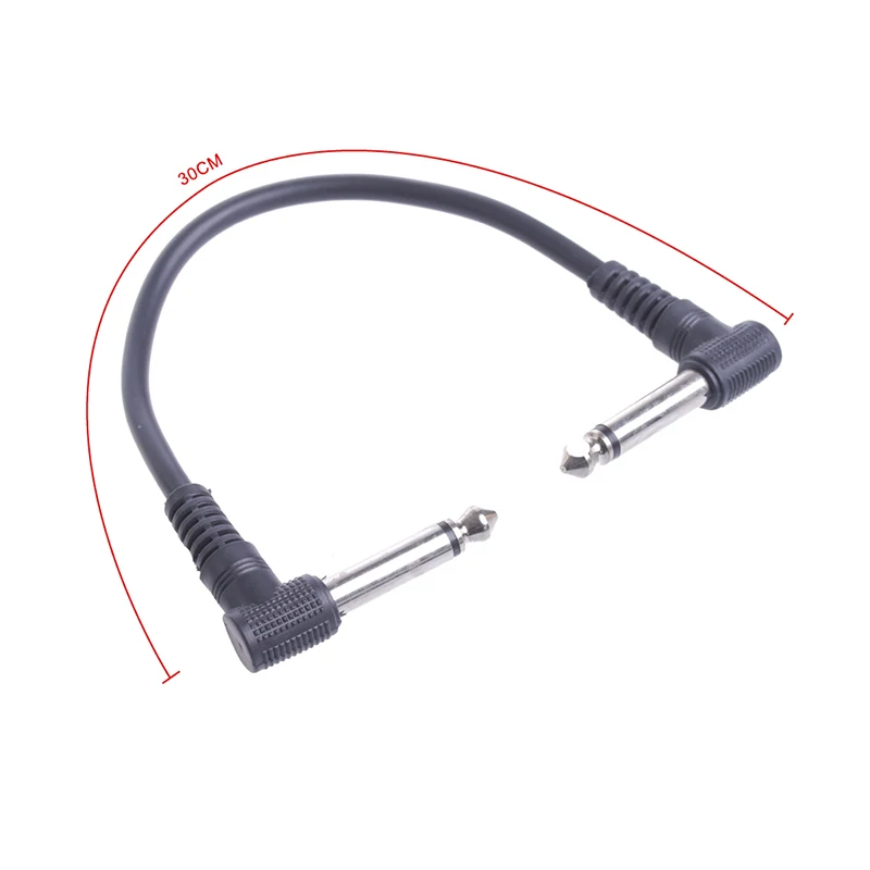 6Pcs/Set Guitar Parts Colorful Angled Plug Audio Cable Leads Patch Cables For Guitar Pedal Effect