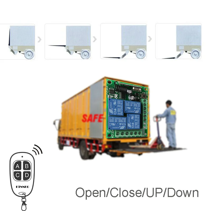 DC 12 В 10A 4CH Viechle задняя дверь дистанционного переключателя РЧ релейный модуль DIY умный дом наборы универсальный контроллер двигателя 433 МГц