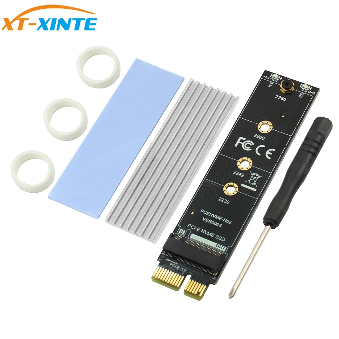 PCI E Express 3 0 X1 для M.2 M ключ Интерфейс NVMe SSD переходная карта адаптер радиатора 2230 2242