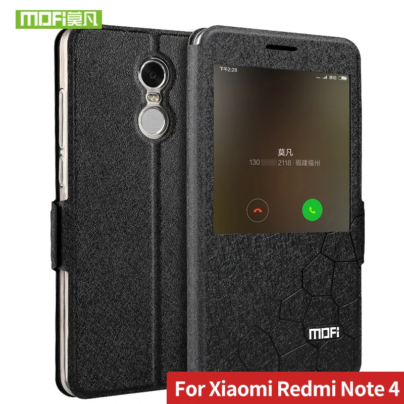 Xiaomi Redmi Note 4 Case 5 5 cover silicon flip leather global version mofi Xiaomi Redmi