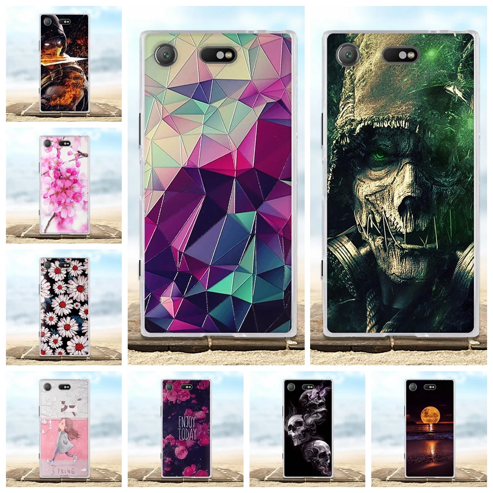 Cover For Sony Xperia XZ1 Compact Case Soft Silicone TPU Fundas Coque Phone Cases 3D Cute Cat Bags Shell | Мобильные телефоны и