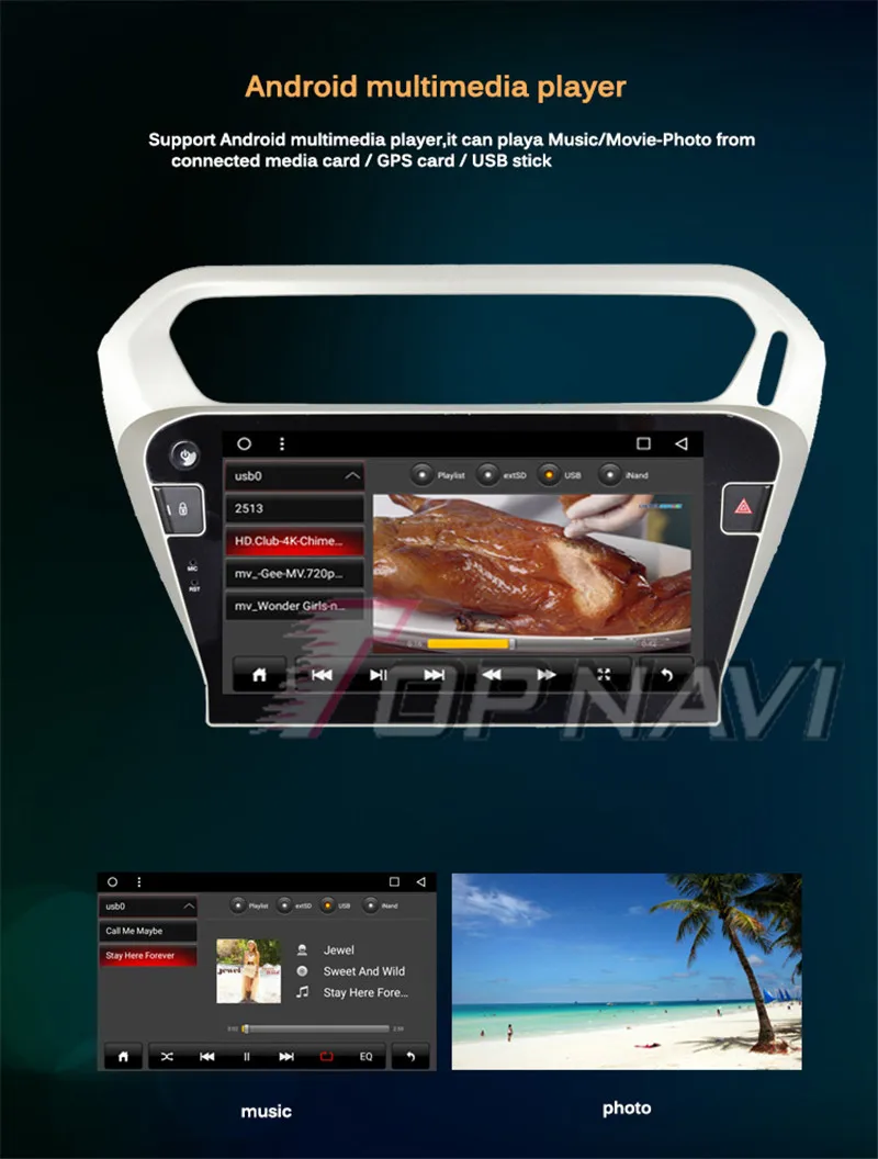 dvd player auto For Citroen C-Elysee 2014