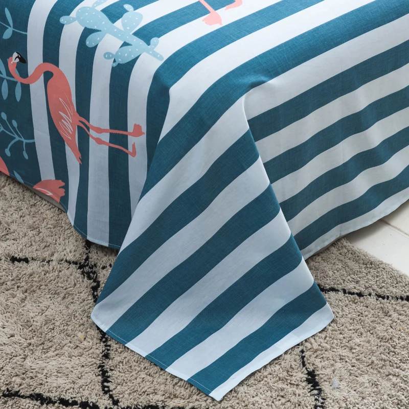 1-Piece-100%-Cotton-Bed-Sheets-Cartoon-Pink-Flamingo-Printing-Flat-Sheet-Twin-Full-Queen-King-Size-Bedsheet-Single-Double-Bed-Linen-1