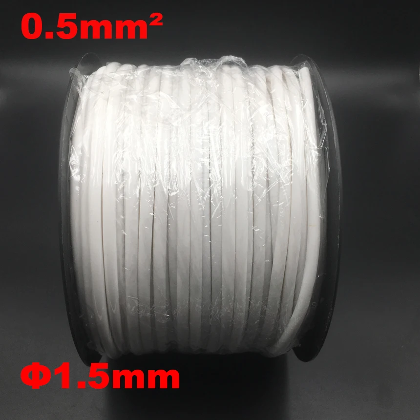 

1roll 0.5mm2 PVC 1.5mm ID White Handwriting Ferrule Printing Machine Number Plum Tube Wire Sleeve Blank Cable Marker