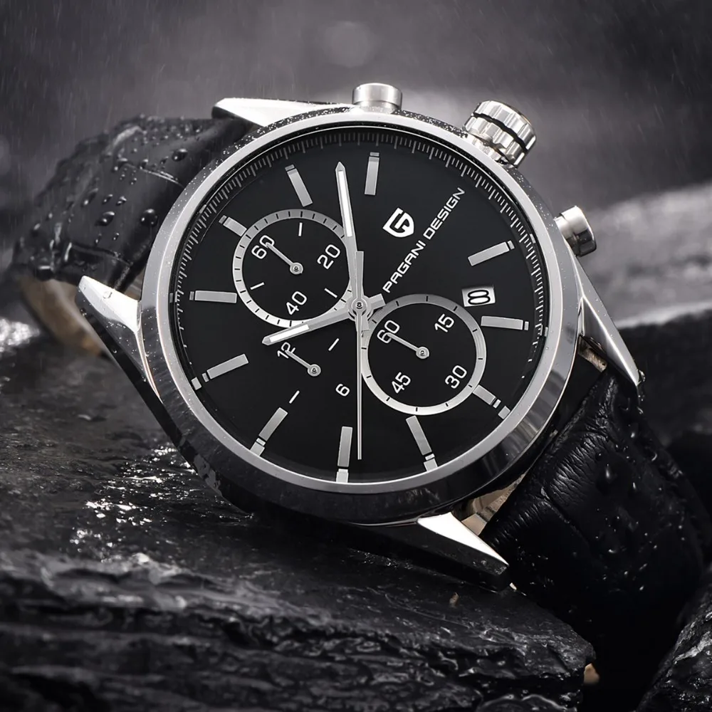 Pagani Дизайн Reloj Hombre кварцевые часы кожа и нержавеющей стали мужчины люксовый бренд