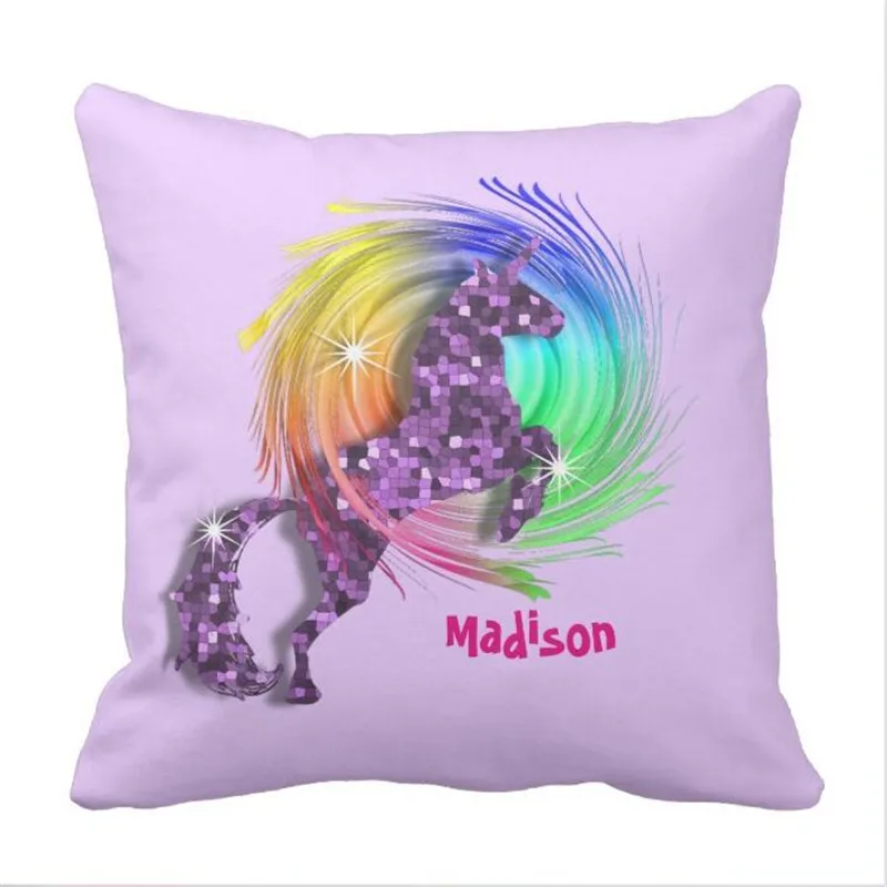 Чехол для подушки с изображением единорога|pillow case|throw pillow casesunicorn throw |