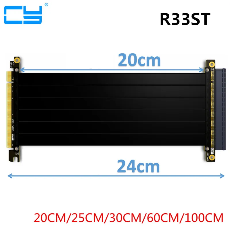 Кабель для видеокарты Riser PCI Express E 16x на PCIE 3 0x16 кабель 20 см 100 GTX1080TI firepro w7100 quadro K1200