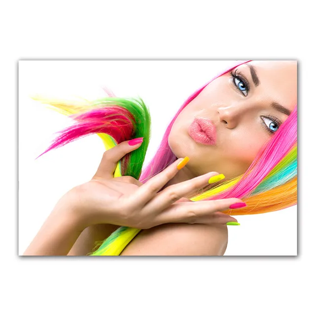Modern Fashion Beauty Art Canvas Painting Poster And Print Colourful