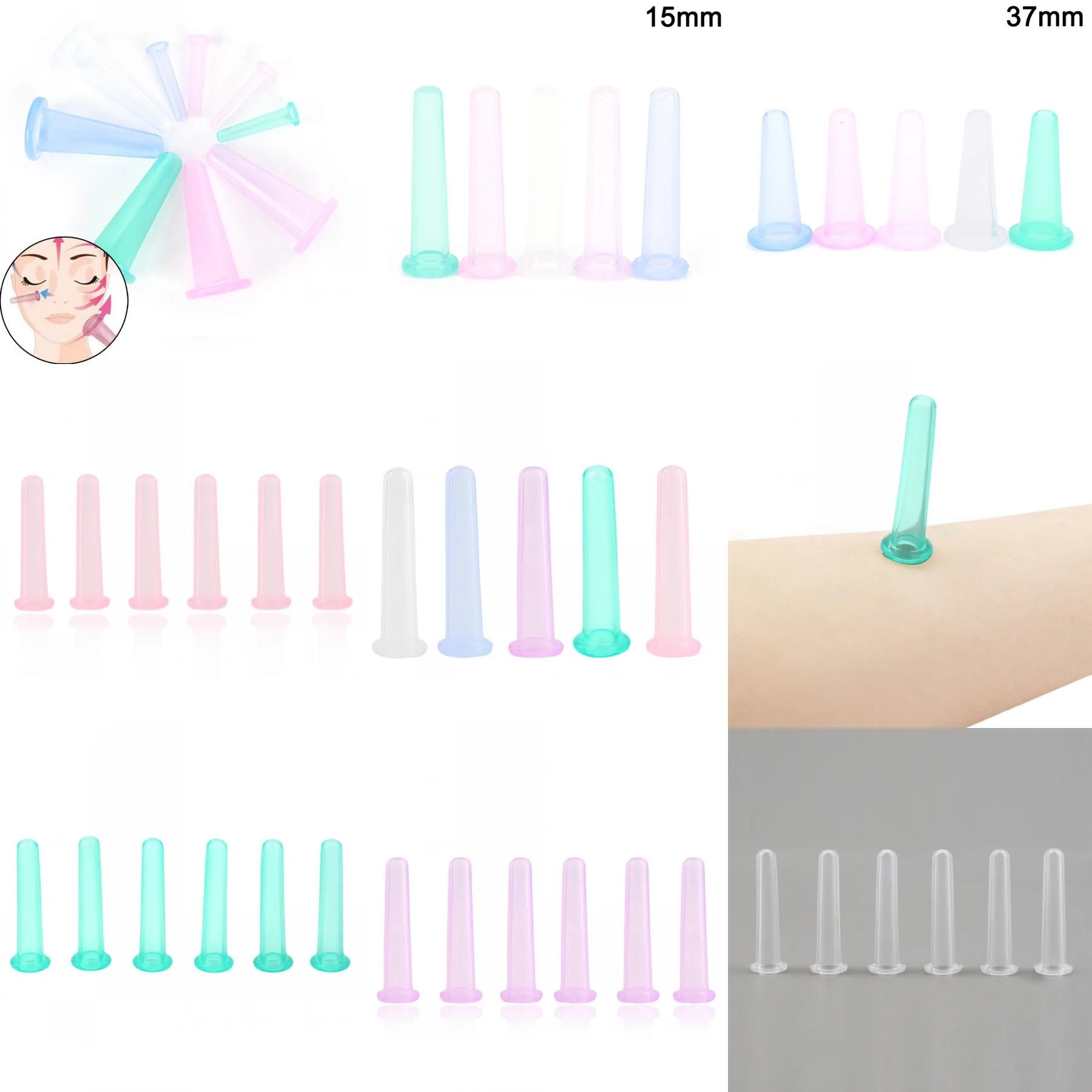 

1pc Silicone Cupping Vacuum Cups Family Body Massage Helper Anti Cellulite Health Care Massage Face Neck Medical Pump Suction
