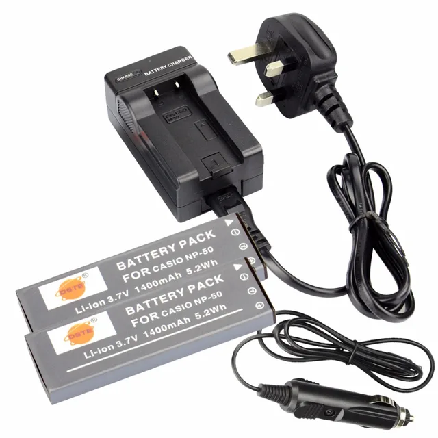 Special Offers DSTE 2PCS NP-50 Rechargeable Battery with Travel and Car Charger for Casio Exilim EX-V7 V7SR V8 V8SR Digital Camera Special Offers DSTE 2PCS NP-50 Rechargeable Battery with Travel and Car Charger for Casio Exilim EX-V7 V7SR V8 V8SR Digital Camera