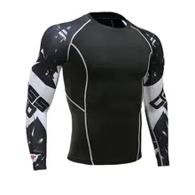 Long Sleeve Sport Shirt Men Quick Dry Men's Running T-shirts Fitness Top Sportswear Gym Training Shirt Rashgard Soccer Jersey