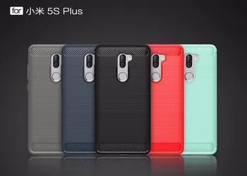 

Smartphone cases for xiaomi 5s plus,100pcs/lot,Carbon Fiber rugged armor TPU protective cover for Xiaomi 5s plus case,5.7 inch