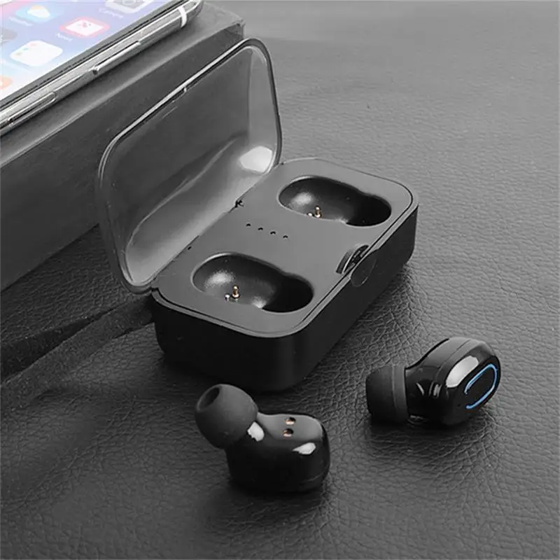 TWS Bluetooth гарнитура для смартфона беспроводные наушники с микрофоном в ухо бас