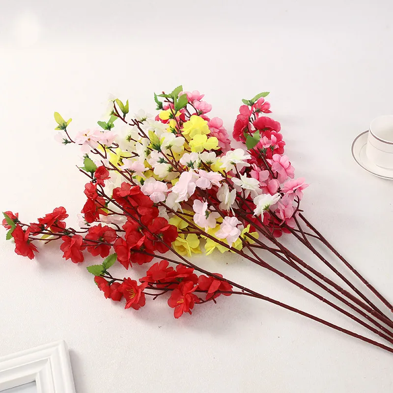 Hot sale 10pcs artificial flower Pretty Silk Fake Flowers Plum Blossom
