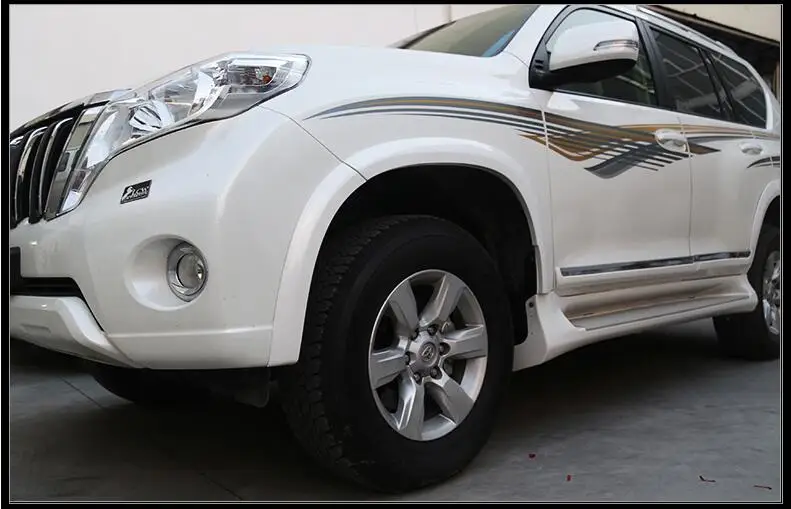 

Wheel Eyebrow Round Arc Fender Mud Flaps Mudguards Splash Guards For TOYOTA LAND CRUISER PRADO 150 FJ150 2014 2015 2016 2017