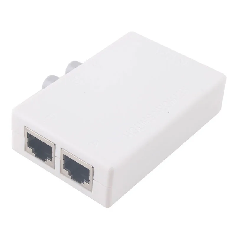 Мини 2 порт RJ45 RJ-45 сетевой коммутатор gigabit Ethernet сетевой коробка Коммутатор на 2-портный Dual способ порта ручной переключатель Адаптер HUB#44424