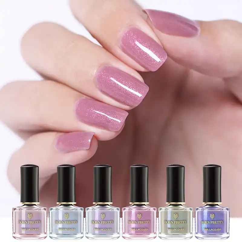 Pink Shimmer Nail Polish aliexpress