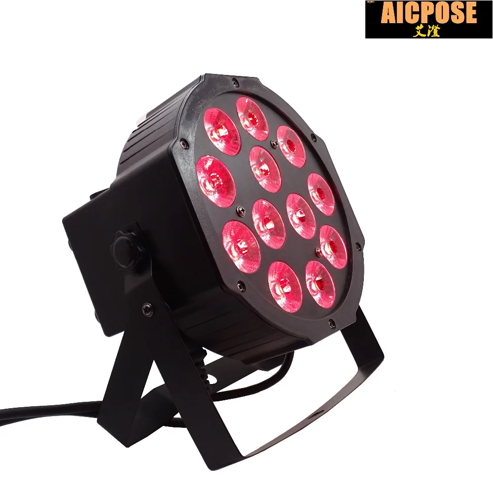 12 × 12 واط أدى أضواء rgbwa uv 6in1 شقة الاسمية الاسمية led dmx512 السيطرة يمكن الاسمية 64 أدى أضواء dj ضوئي غسل الإضاءة المرحلة ضوء