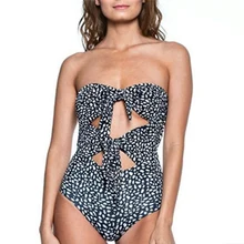 Летний полый бикини сексуальный цельный женский купальник женский купальный костюм с открытыми плечами бикини пляжный комбинезон женский