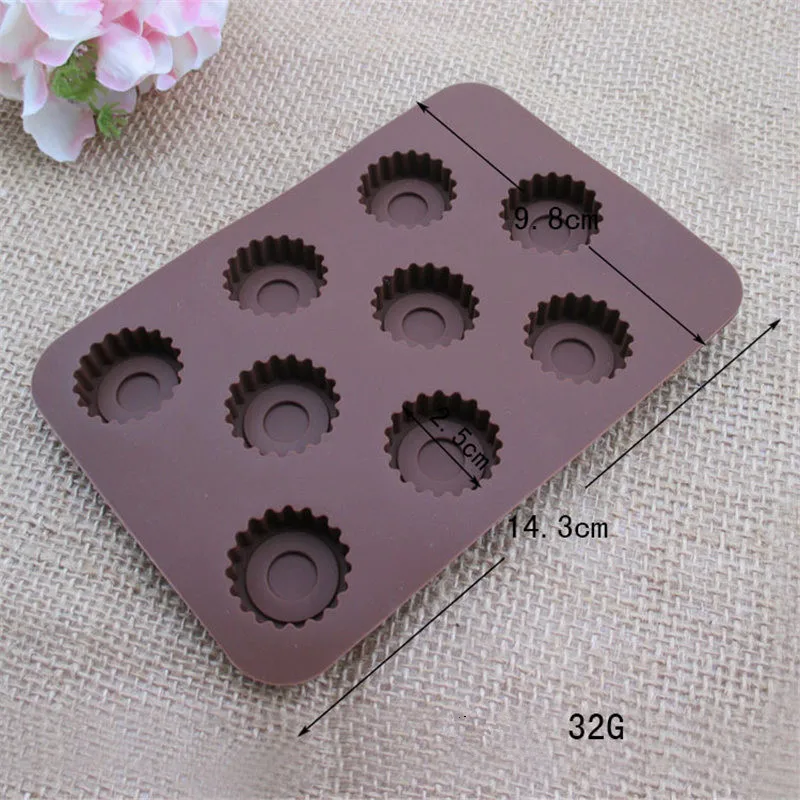 

9 Even Circle Silicone Cake Mold Baking Mould Gear Shape Chocolate Cake Biscuit Candy Jelly Mold Decor