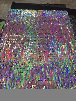 

In 2020, high quality large sequined lace fabric of lacy fabric with colorful Latin clothing net YYZ15216