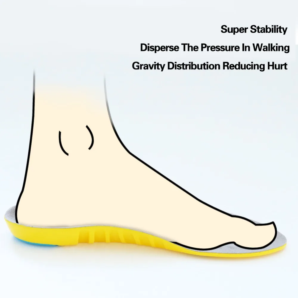 3ANGNI PU Free Size Massage Shock-Absorbant  Breathable Sport Arch Support Sport Insole For Women Men Shoes  Insert Pad
