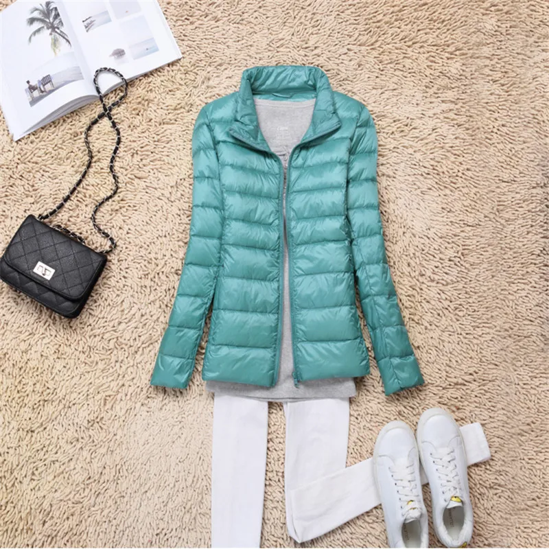 Koop Sanishroly 2018 Nieuwe Herfst Winter Vrouwen Dunne Witte Eend Donsjack Parka Vrouwelijke Ultra Licht Down Jas Korte Tops Plus size S268