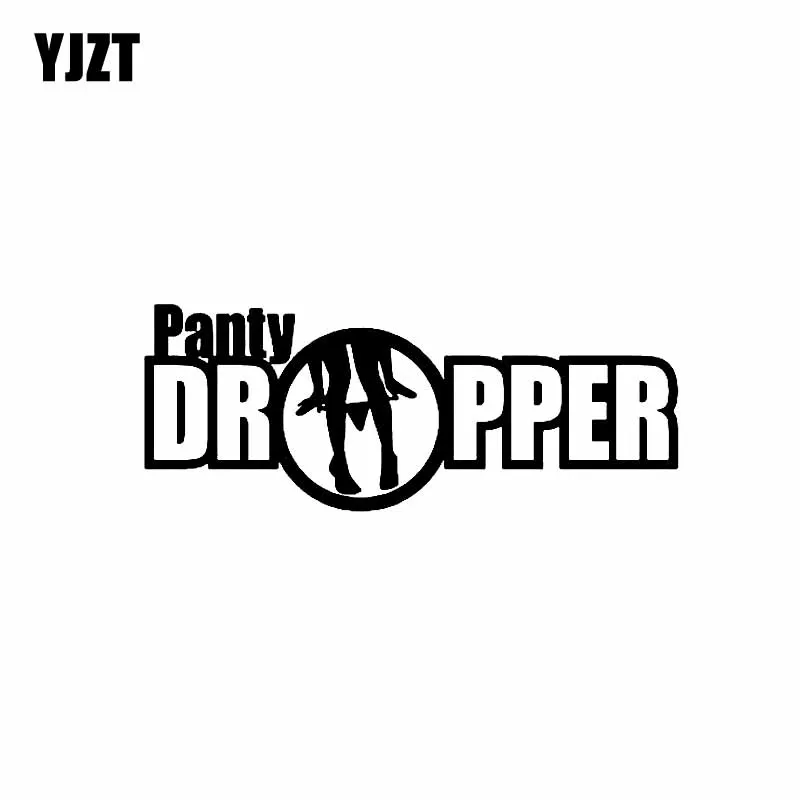 

YJZT 12.7CM*5CM PANTY DROPPER Stance Turbo Car Sticker Vinyl Decals Racing Drift Black/Silver C10-00886