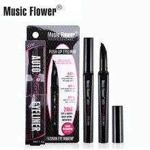 Музыкальный цветок, новинка, Авто вращающийся пуш-ап карандаш для глаз, длительное ношение, водостойкий, грязепроницаемый, подводка для глаз, маркер, ручка, Прямая поставка