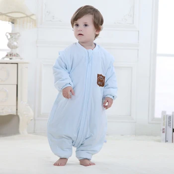 

New Removable Sleeve Baby Clothing Autumn Winter Cotton Solid Sleepsack Padded Baby Sleeping Bags Baby Accessories Good Quality
