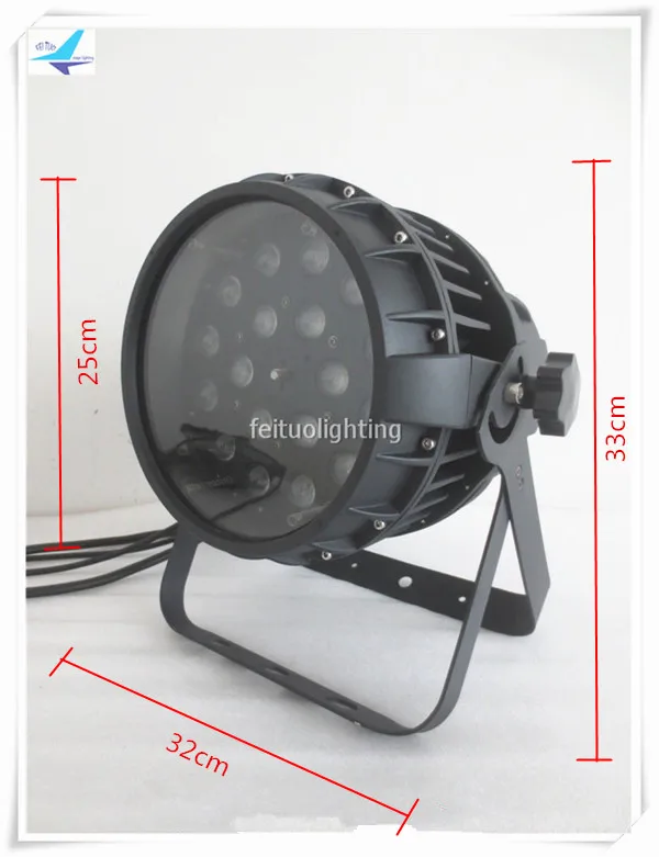 8 шт./лот светодиодный Par свет с зумом 18X18 W RGBWA УФ 6IN1 открытый номинальной 64 IP65 светодиодный свет этапа для диско-шоу