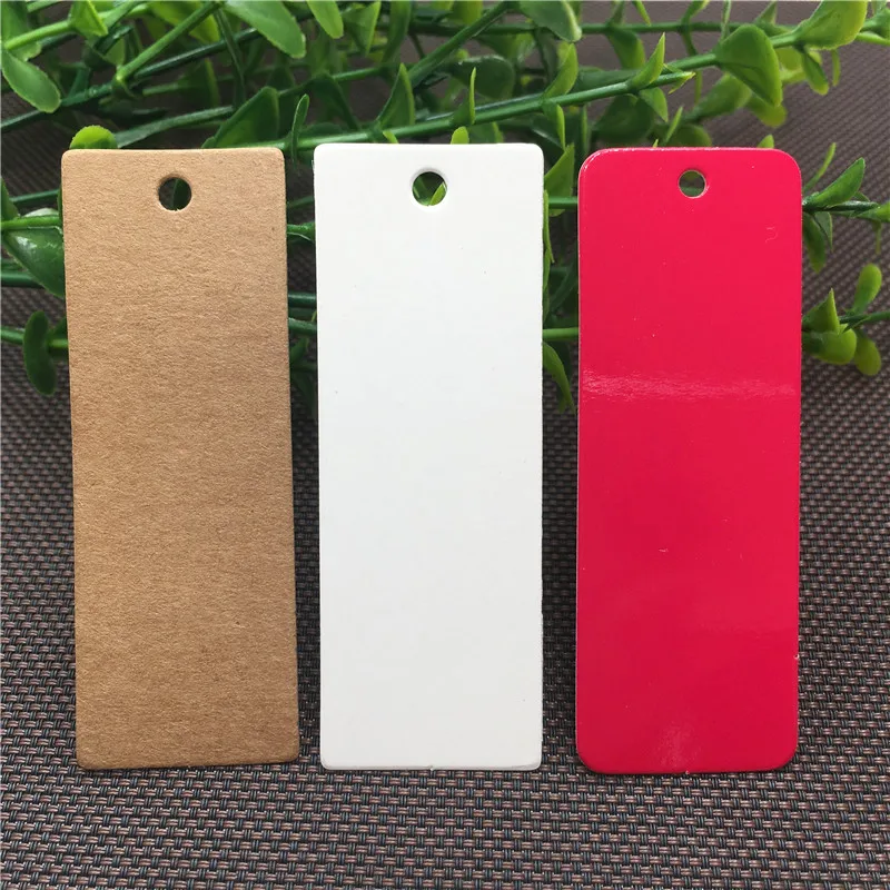 100Pcs/Lot 7x2.5cm Festive Macaron Red Rectangle Hanging Tags For Wedding Candy Chocolates Jewelry Present Boxes Goods Labels | Украшения и